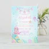 人魚姫の誕生日招待状 招待状 (スタンド正面)