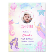 人魚姫の1歳の誕生日ウェルカムサイン