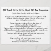 人魚姫ベビーシャワーのDIYギフトバッグ装飾 チラシ (裏面)