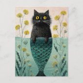 人魚姫黒猫 ポストカード (正面)