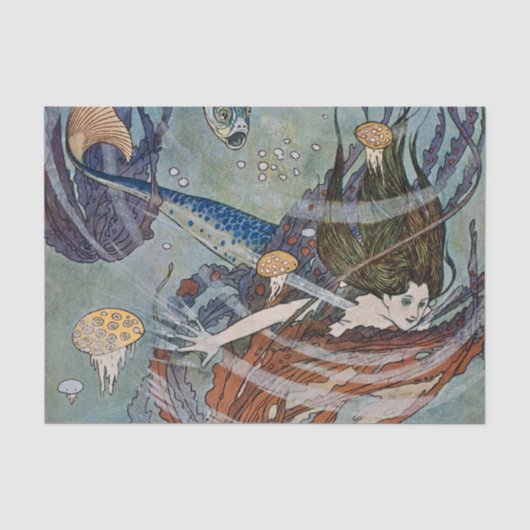 「人魚姫」エドモン・デュラック 薄葉紙 (正面)