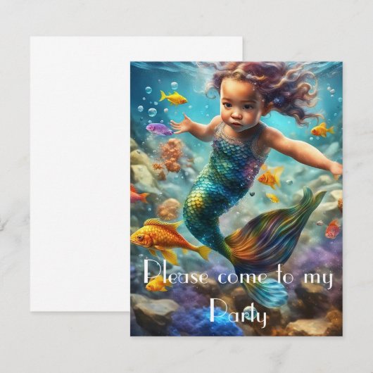 人魚姫 招待状 (正面/裏面)