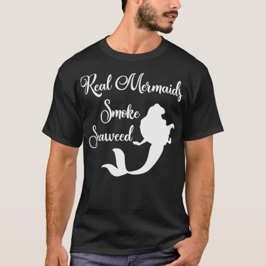 人魚実在が海藻Tシャツを吸う Tシャツ (正面)
