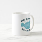 人魚実在は曲線を持つ コーヒーマグカップ (正面右)