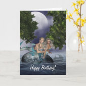 人魚家族のバースデー・カード カード (黄色い花)