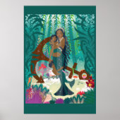 人魚家族（茶色の肌と目） ポスター (正面)