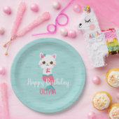 人魚猫の誕生日パーティー紙皿 ペーパープレート (パーティー)