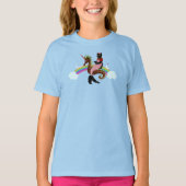 人魚猫 レインボーとユニコーン Tシャツ (正面)