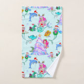 人魚祝のクリスマス バスタオルセット (ハンドタオル)