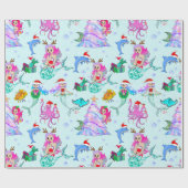 人魚祝のクリスマス ラッピングペーパー (フラット)