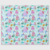 人魚祝のクリスマス ラッピングペーパー (フラット)