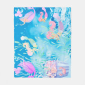 人魚違う毛布 フリースブランケット (正面)