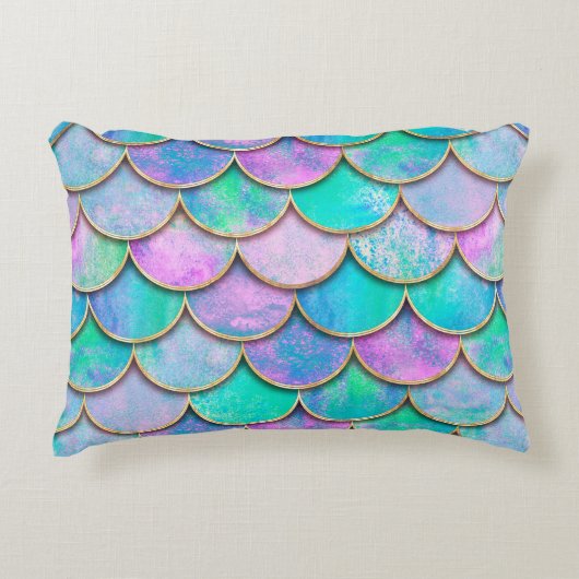 人魚鱗波継ぎ目無し模様。 アクセントクッション (正面)