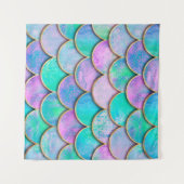 人魚鱗波継ぎ目無し模様。 タペストリー (正面(横))