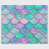 人魚鱗波継ぎ目無し模様。 ラッピングペーパー (フラット)