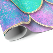 人魚鱗波継ぎ目無し模様。 ラッピングペーパー (ロールコーナー)