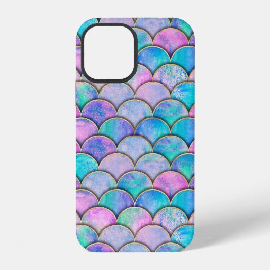 人魚鱗波継ぎ目無し模様。 iPhoneケース (裏面)