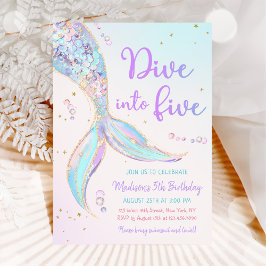 人魚5歳の誕生日パーティーに飛び込む 招待状