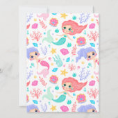 人魚5歳の誕生日パーティーに飛び込む 招待状 (裏面)