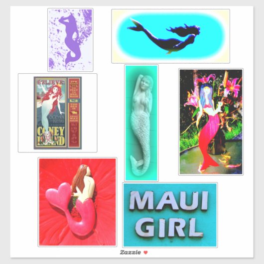 人魚6人 シール (シート)