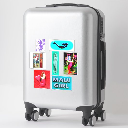 人魚6人 シール (スーツケース)