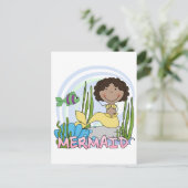 人魚 - アフリカ系アメリカ人 Tシャツとギフト ポストカード (スタンド正面)