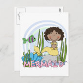 人魚 - アフリカ系アメリカ人 Tシャツとギフト ポストカード (正面/裏面)