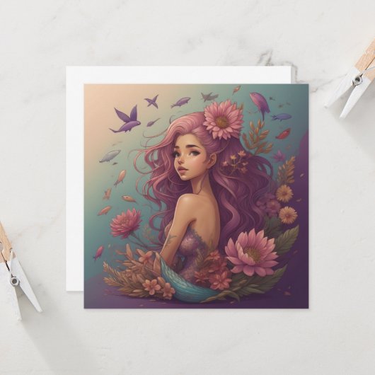 人魚 カード (正面/裏面インサイチュ)