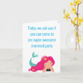 人魚 カード (黄色い花)