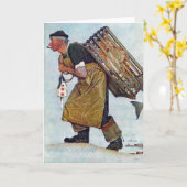 人魚 カード (黄色い花)