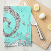 人魚 キッチンタオル (四つ折り)