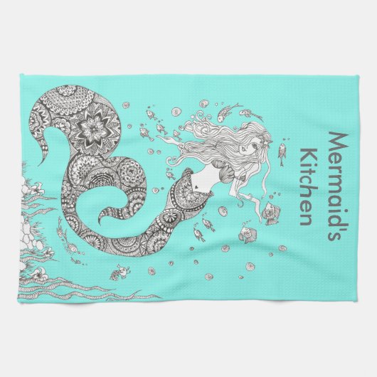 人魚 キッチンタオル (横)