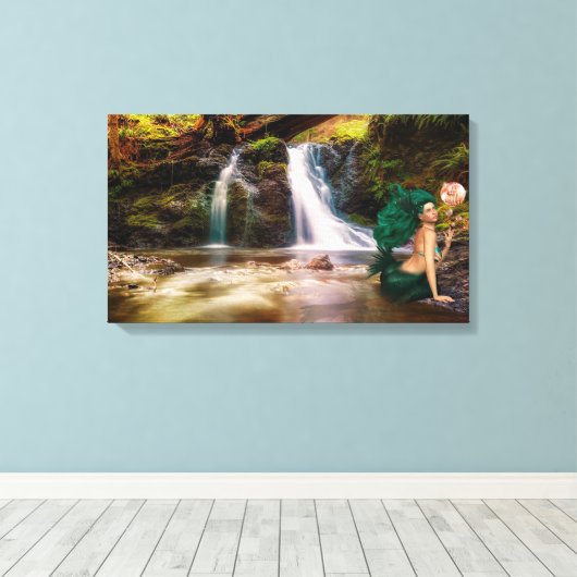 人魚 キャンバスプリント (インサイチュ (ウッドフロア))