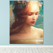 人魚 キャンバスプリント (インサイチュ (ウッドフロア))