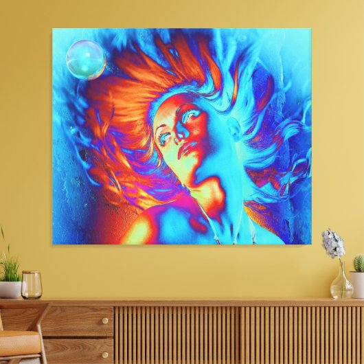 人魚 キャンバスプリント (インサイチュ (リビング))