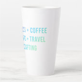 人魚+コーヒー+植物+旅行+クラフト カフェラテマグ (正面)