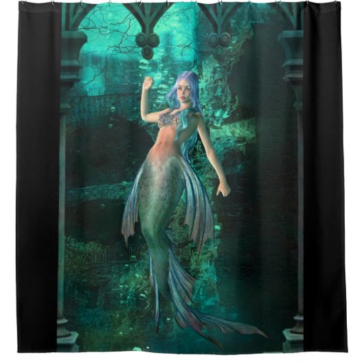 人魚 シャワーカーテン (正面)