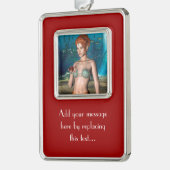 人魚 シルバープレートフレームオーナメント (左)