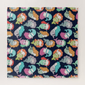 人魚：シームレお洒落スパターン。 ジグソーパズル (横)