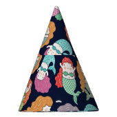 人魚：シームレお洒落スパターン。 パーティーハット (右)