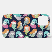 人魚:シームレお洒落スパターン。 Case-Mate iPhoneケース (裏面 (横))