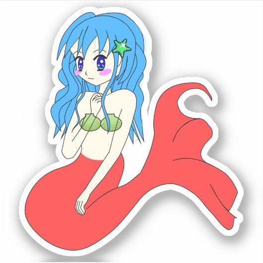 人魚 シール (正面)
