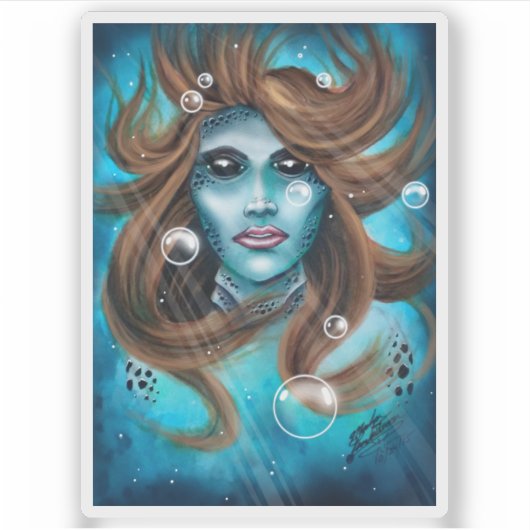 人魚 シール (正面)