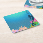 人魚 スクエアペーパーコースター (アングル)