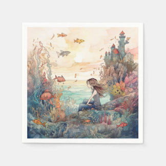 人魚 スタンダードカクテルナプキン