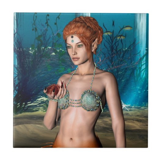 人魚 タイル (正面)