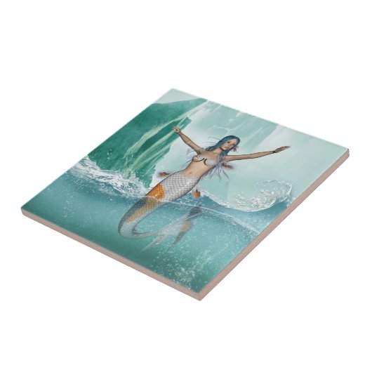 人魚 タイル (側面)