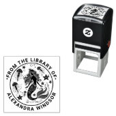 人魚 タコ クラゲ 図書館 本の名前 セルフインキングスタンプ (インサイチュ)