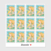 人魚、ヒトデと海馬の美しい宝物 シール (シート)