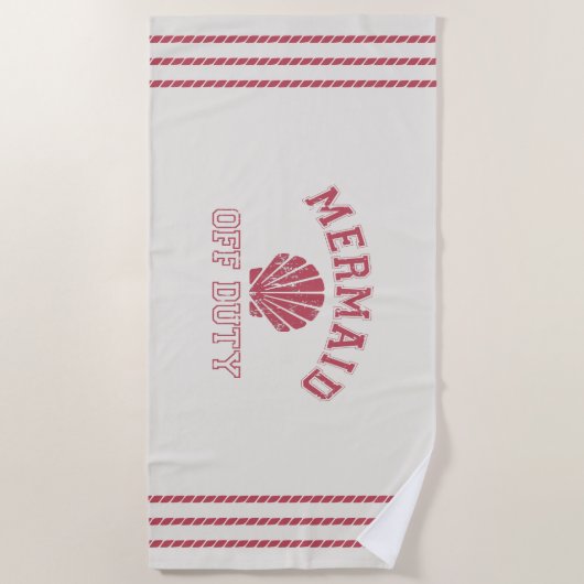 人魚 ビーチタオル (正面)